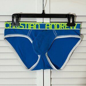 Andrew Christian Brief -- Light Blue/White